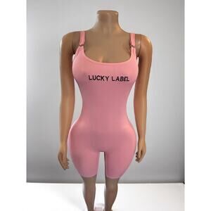 Sleeveless Pink Short Romper